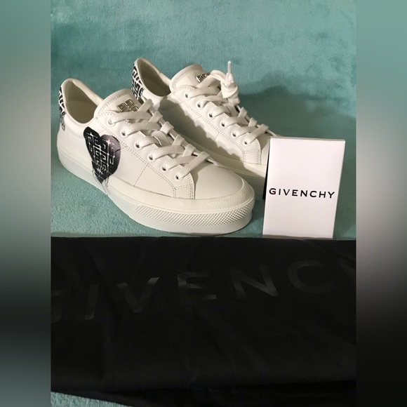 Givenchy Shoes - Givenchy City Sport Graffiti Logo Leather Sneakers